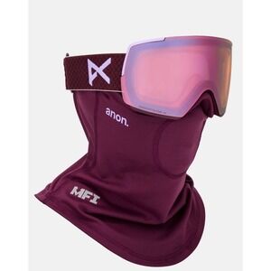 Anon M5S Goggles MFI Facemask Deep Cherry Perceive Cloudy Pink Variable Blue Len